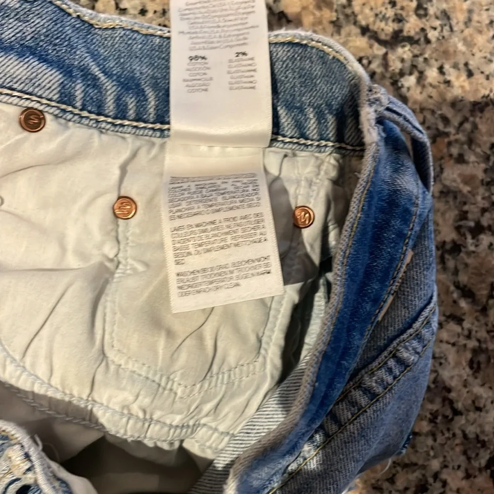 Mother jeans distressed Light Blue Denim Shorts - Picture 7 of 11